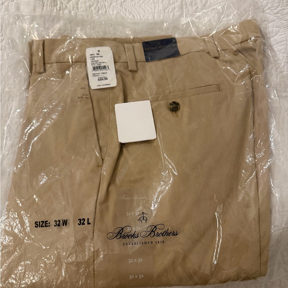 Brooks Brothers Men's Khaki Chinos